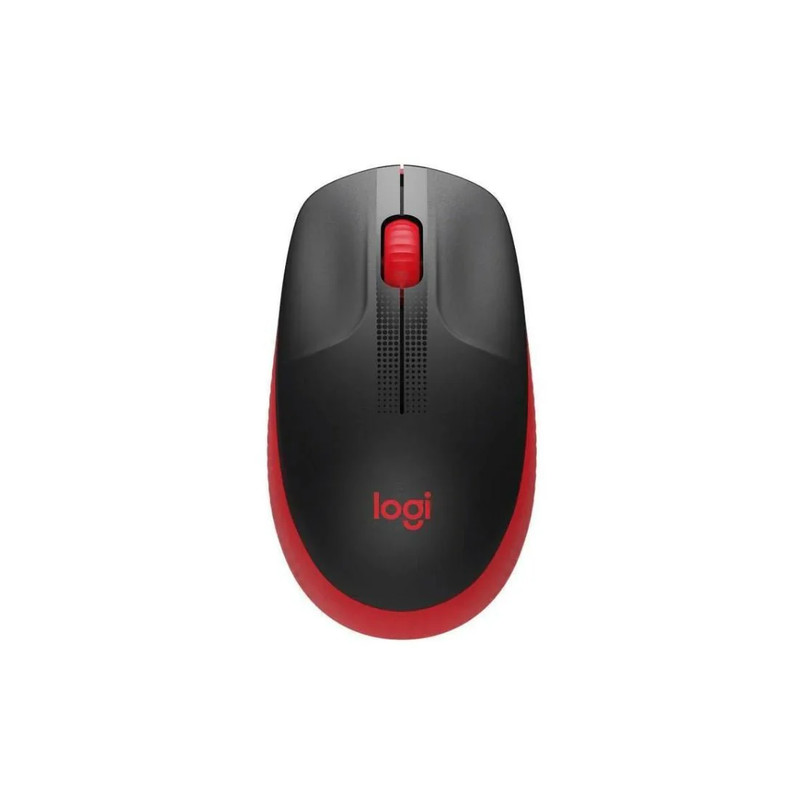 Logitech M190 Wireless Mouse - Black & Red - فأرة